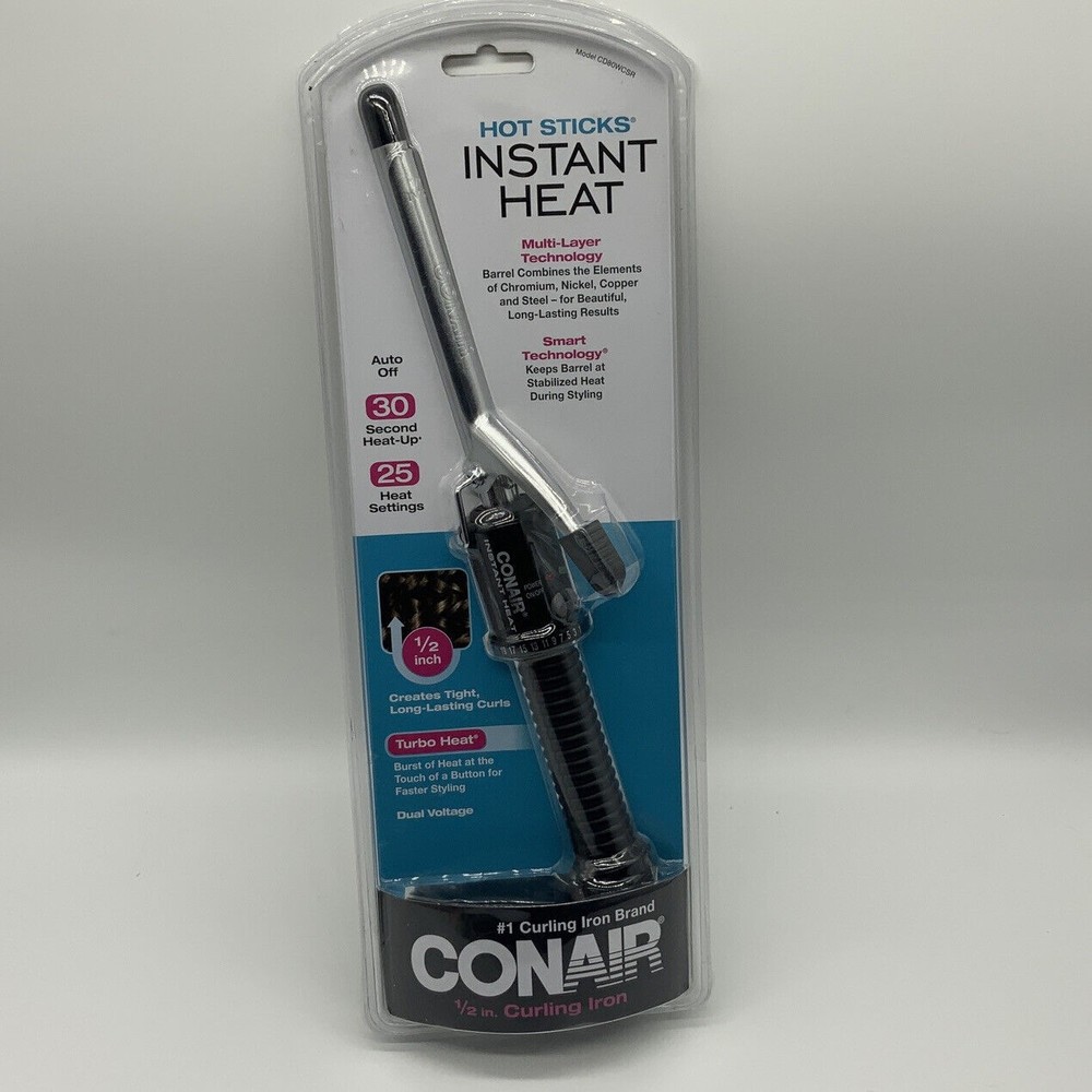 Conair CD80WCSR Hot Sticks Instant Heat 1/2in. Curling Iron.